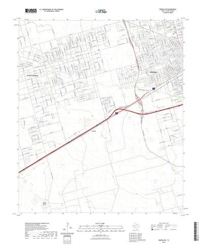 United States Geological Survey Odessa SW, TX (2022, 24000-Scale) digital map
