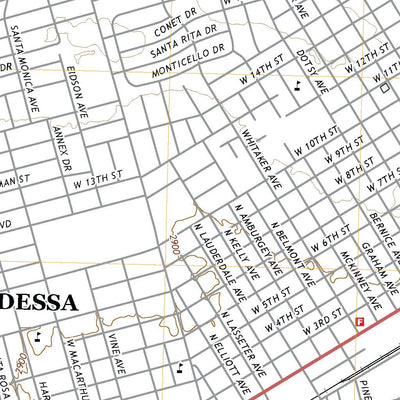 United States Geological Survey Odessa SW, TX (2022, 24000-Scale) digital map