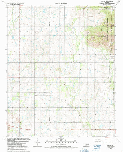 United States Geological Survey Odetta, OK (1991, 24000-Scale) digital map