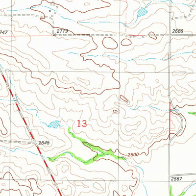 United States Geological Survey Odland Dam SW, MT (1982, 24000-Scale) digital map