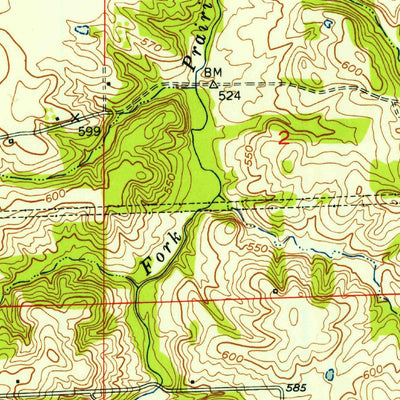 United States Geological Survey Odon, IN (1950, 24000-Scale) digital map
