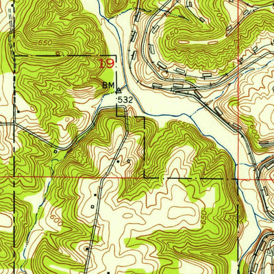 United States Geological Survey Odon, IN (1950, 24000-Scale) digital map