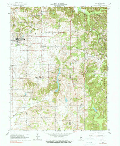 United States Geological Survey Odon, IN (1974, 24000-Scale) digital map