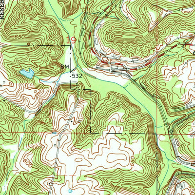 United States Geological Survey Odon, IN (1974, 24000-Scale) digital map