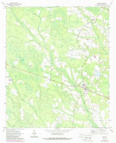 United States Geological Survey Odum, GA (1971, 24000-Scale) digital map