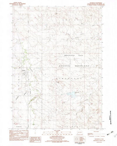United States Geological Survey Oelrichs, SD (1982, 25000-Scale) digital map