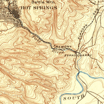 United States Geological Survey Oelrichs, SD-NE (1896, 125000-Scale) digital map