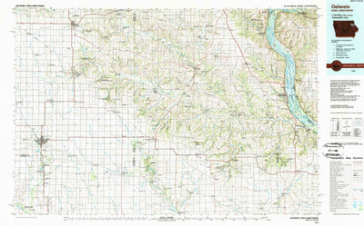 United States Geological Survey Oelwein, IA-WI (1984, 100000-Scale) digital map