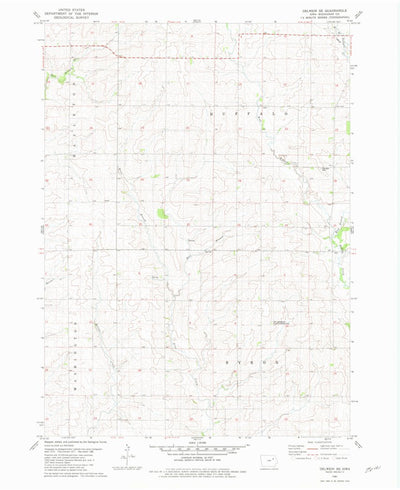 United States Geological Survey Oelwein SE, IA (1981, 24000-Scale) digital map