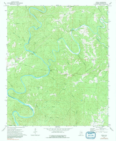 United States Geological Survey Ofelia, AL (1970, 24000-Scale) digital map
