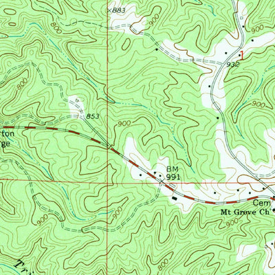 United States Geological Survey Ofelia, AL (1970, 24000-Scale) digital map