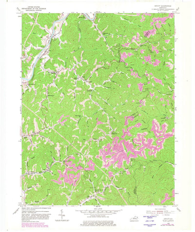 United States Geological Survey Offutt, KY (1954, 24000-Scale) digital map