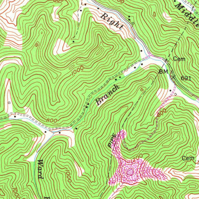 United States Geological Survey Offutt, KY (1954, 24000-Scale) digital map