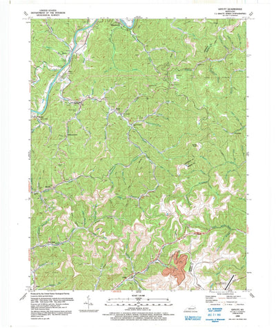 United States Geological Survey Offutt, KY (1992, 24000-Scale) digital map