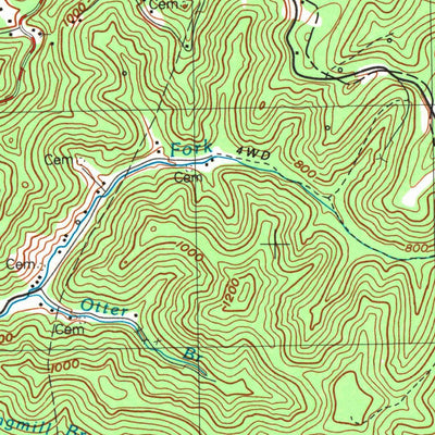United States Geological Survey Offutt, KY (1992, 24000-Scale) digital map