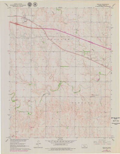United States Geological Survey Ogallah, KS (1961, 24000-Scale) digital map