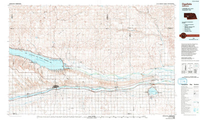 United States Geological Survey Ogallala, NE (1985, 100000-Scale) digital map