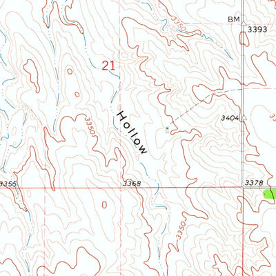 United States Geological Survey Ogallala SW, NE (1971, 24000-Scale) digital map