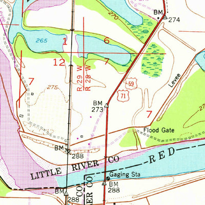 United States Geological Survey Ogden, AR-TX (1950, 24000-Scale) digital map