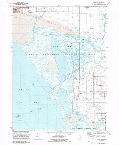 United States Geological Survey Ogden Bay, UT (1991, 24000-Scale) digital map