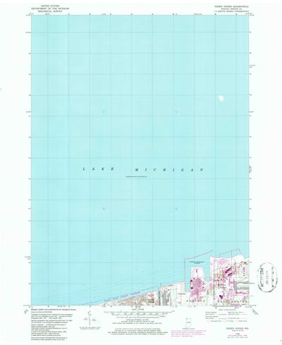 United States Geological Survey Ogden Dunes, IN (1968, 24000-Scale) digital map