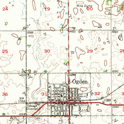 United States Geological Survey Ogden, IA (1951, 62500-Scale) digital map