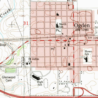 United States Geological Survey Ogden, IA (1982, 24000-Scale) digital map