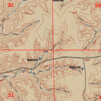 United States Geological Survey Ogden, KS (1951, 24000-Scale) digital map