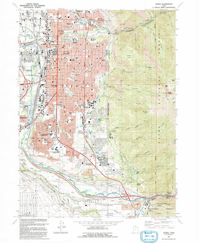 United States Geological Survey Ogden, UT (1992, 24000-Scale) digital map