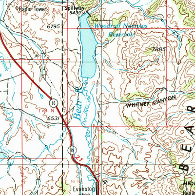 United States Geological Survey Ogden, UT-WY-ID (1954, 250000-Scale) digital map