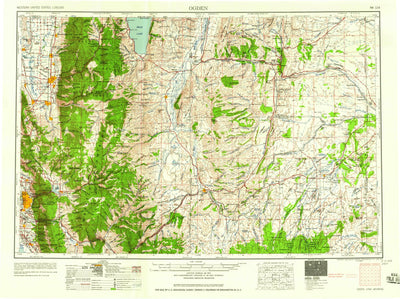 United States Geological Survey Ogden, UT-WY-ID (1958, 250000-Scale) digital map