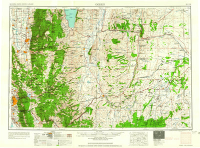 United States Geological Survey Ogden, UT-WY-ID (1960, 250000-Scale) digital map