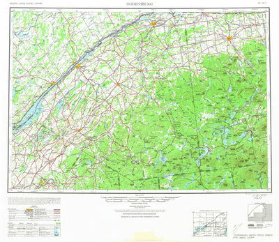 United States Geological Survey Ogdensburg, NY (1948, 250000-Scale) digital map