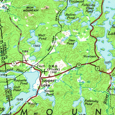 United States Geological Survey Ogdensburg, NY (1948, 250000-Scale) digital map