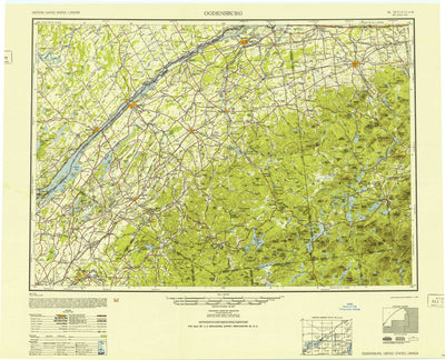 United States Geological Survey Ogdensburg, NY (1953, 250000-Scale) digital map