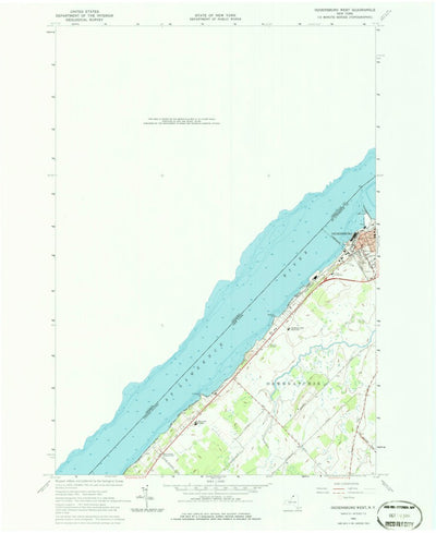 United States Geological Survey Ogdensburg West, NY (1963, 24000-Scale) digital map