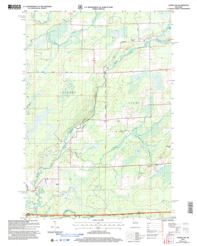 United States Geological Survey Ogema NW, WI (2005, 24000-Scale) digital map