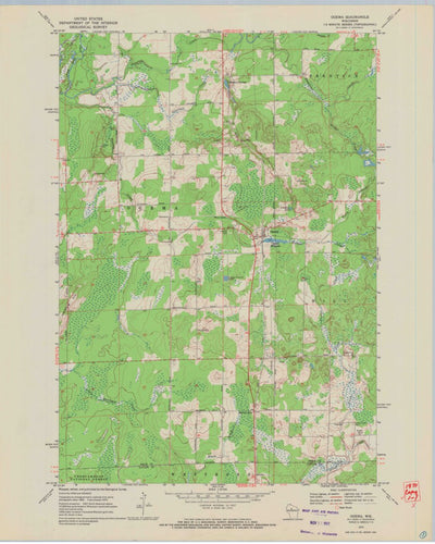 United States Geological Survey Ogema, WI (1970, 24000-Scale) digital map