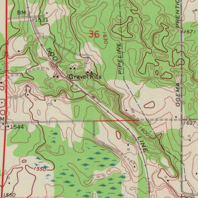 United States Geological Survey Ogema, WI (1970, 24000-Scale) digital map