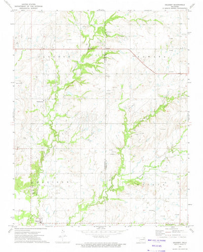 United States Geological Survey Oglesby, OK (1972, 24000-Scale) digital map
