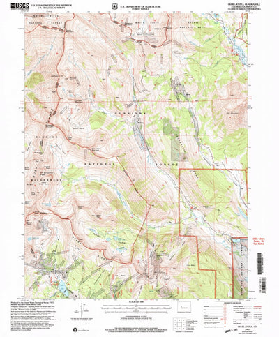United States Geological Survey Oh-Be-Joyful, CO (2001, 24000-Scale) digital map