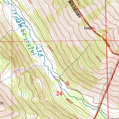 United States Geological Survey Oh-Be-Joyful, CO (2001, 24000-Scale) digital map