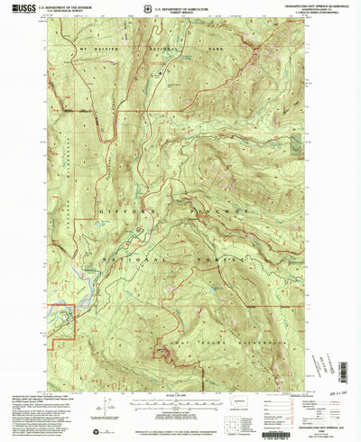United States Geological Survey Ohanapecosh Hot Springs, WA (1998, 24000-Scale) digital map