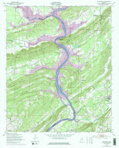 United States Geological Survey Ohatchee, AL (1949, 24000-Scale) digital map