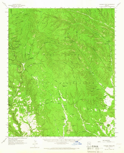 United States Geological Survey Ohediski Peak, AZ (1961, 62500-Scale) digital map