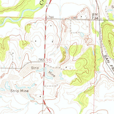 United States Geological Survey Ohio, MO (1961, 24000-Scale) digital map