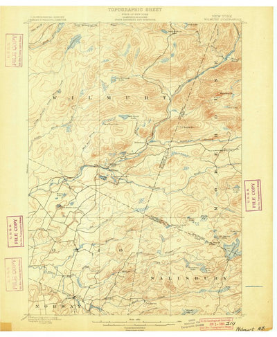 United States Geological Survey Ohio, NY (1900, 62500-Scale) digital map