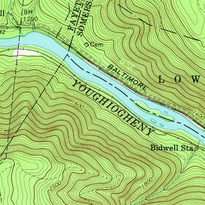 United States Geological Survey Ohiopyle, PA (1967, 24000-Scale) digital map