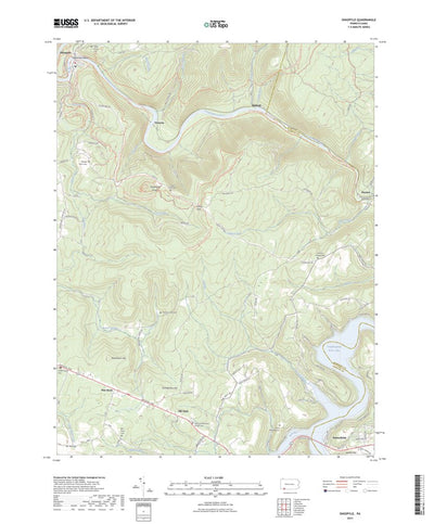 United States Geological Survey Ohiopyle, PA (2023, 24000-Scale) digital map
