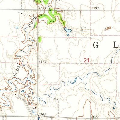 United States Geological Survey Ohiowa, NE (1961, 24000-Scale) digital map